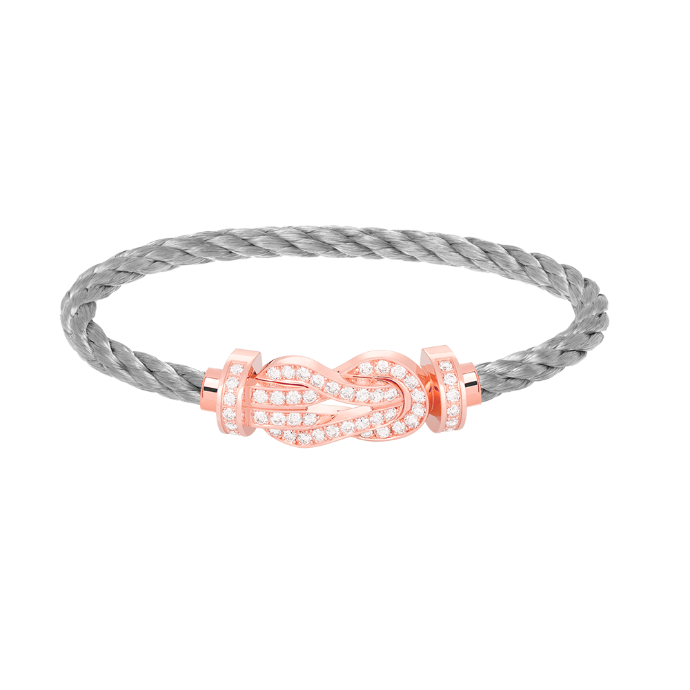 CHANCE LARGE 8 FIGURE BUCKLE FULL DIAMOND BRACELET ROSE GOLD VIP
