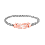 CHANCE LARGE 8 FIGURE BUCKLE FULL DIAMOND BRACELET ROSE GOLD VIP