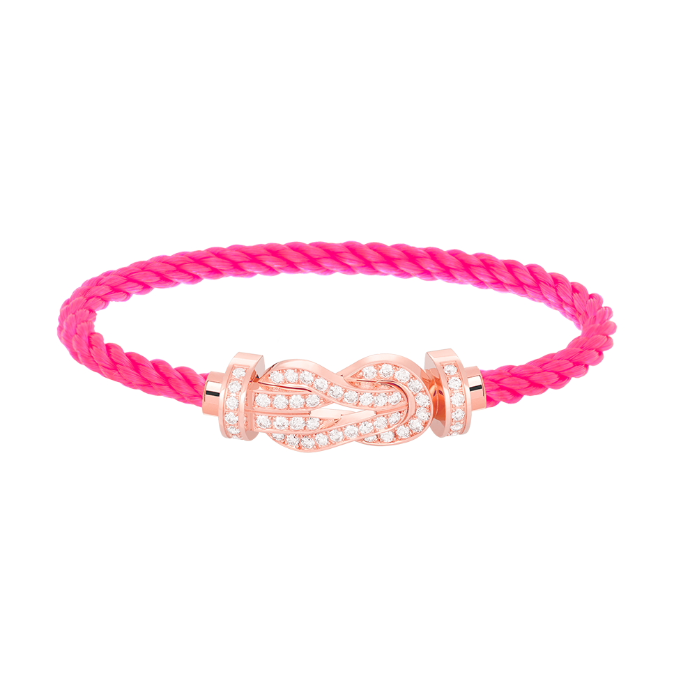 CHANCE LARGE 8 FIGURE BUCKLE FULL DIAMOND BRACELET ROSE GOLD VIP