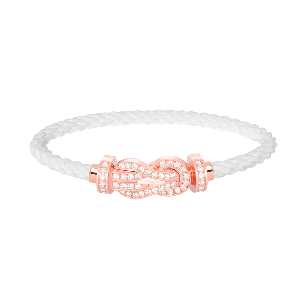 CHANCE LARGE 8 FIGURE BUCKLE FULL DIAMOND BRACELET ROSE GOLD VIP