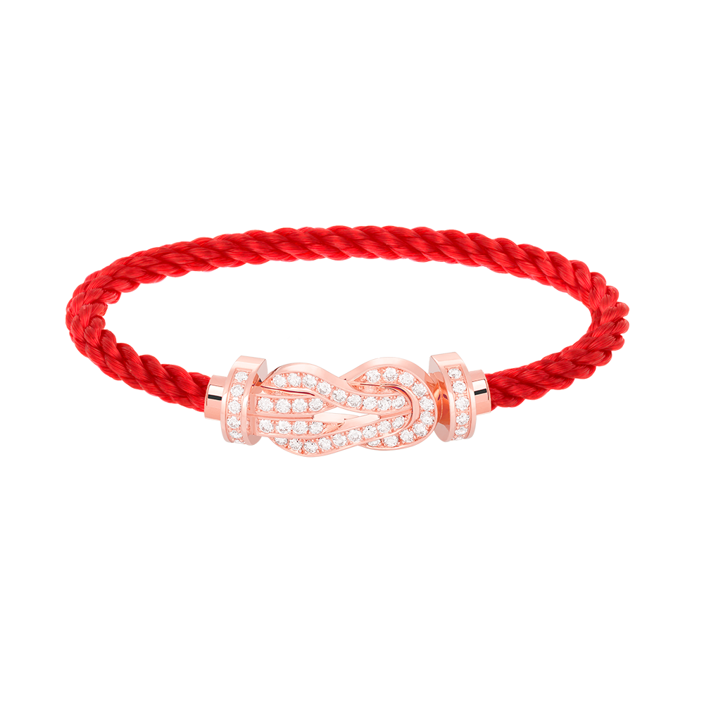 CHANCE LARGE 8 FIGURE BUCKLE FULL DIAMOND BRACELET ROSE GOLD VIP