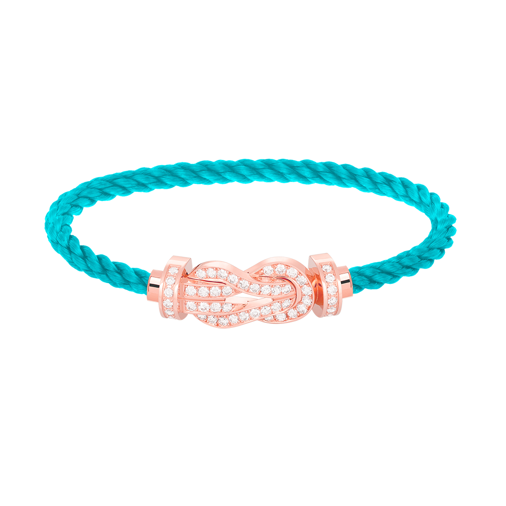 CHANCE LARGE 8 FIGURE BUCKLE FULL DIAMOND BRACELET ROSE GOLD VIP
