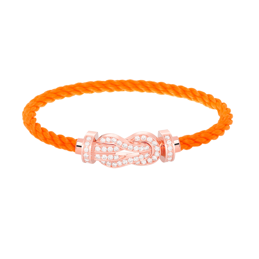 CHANCE LARGE 8 FIGURE BUCKLE FULL DIAMOND BRACELET ROSE GOLD VIP