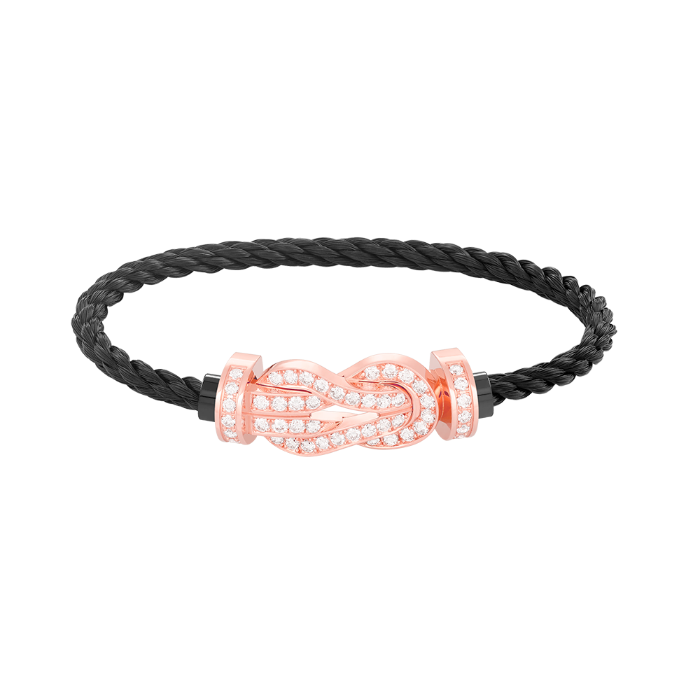 CHANCE LARGE 8 FIGURE BUCKLE FULL DIAMOND BRACELET ROSE GOLD VIP