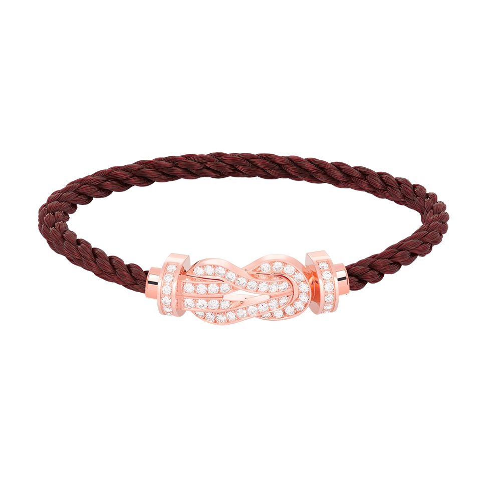 CHANCE LARGE 8 FIGURE BUCKLE FULL DIAMOND BRACELET ROSE GOLD VIP