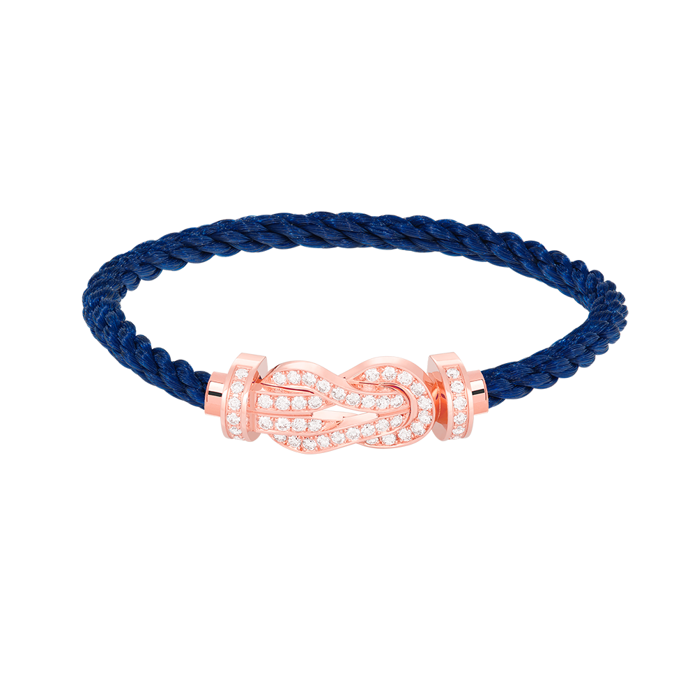 CHANCE LARGE 8 FIGURE BUCKLE FULL DIAMOND BRACELET ROSE GOLD VIP