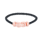 CHANCE LARGE 8 FIGURE BUCKLE FULL DIAMOND BRACELET ROSE GOLD VIP