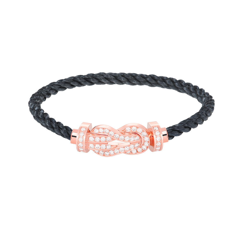 CHANCE LARGE 8 FIGURE BUCKLE FULL DIAMOND BRACELET ROSE GOLD VIP