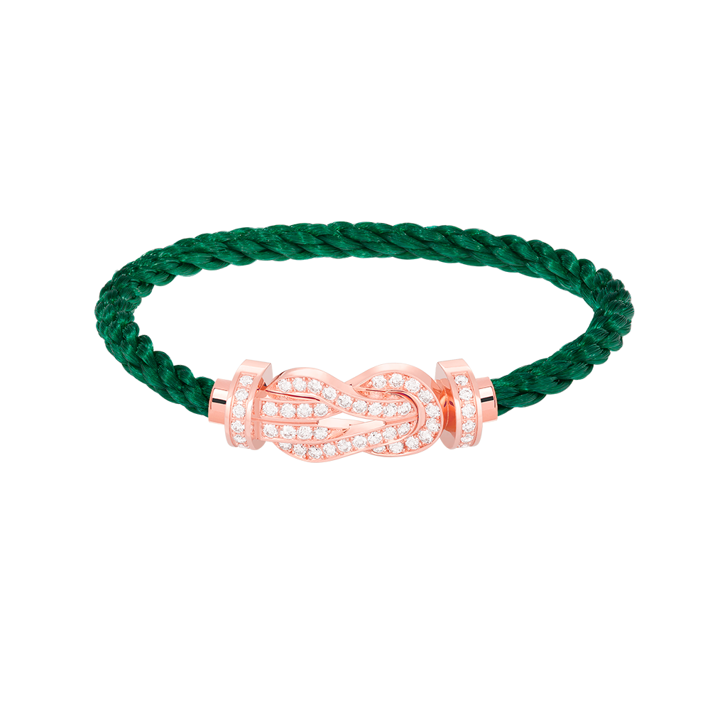CHANCE LARGE 8 FIGURE BUCKLE FULL DIAMOND BRACELET ROSE GOLD VIP