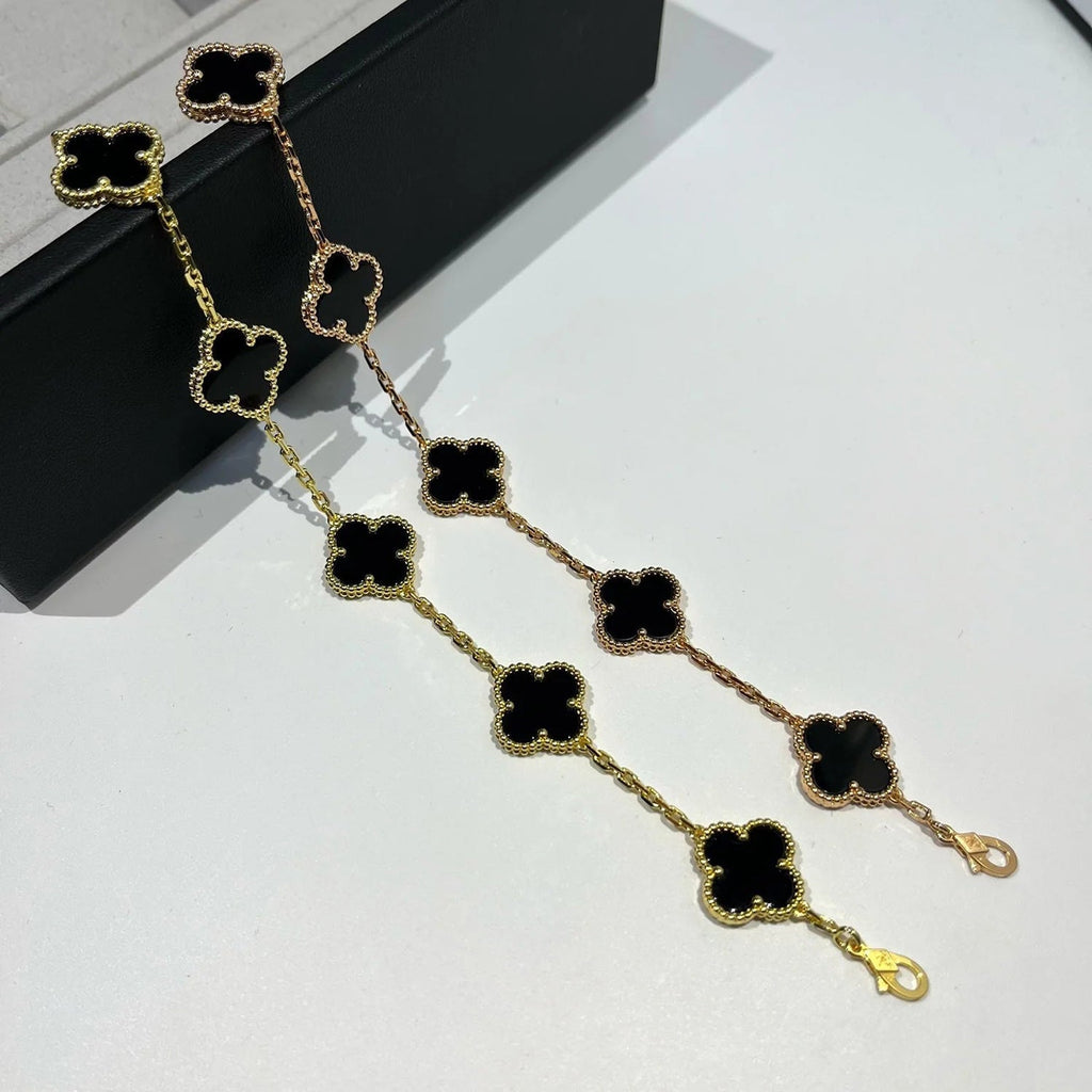 CLOVER 5 MOTIF ONYXS BRACELET COLLECTION