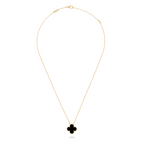 CLOVER Black Pendant Necklace