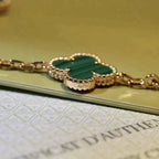 CLOVER 5 MOTIF MALACHITE BRACELET COLLECTION VIP