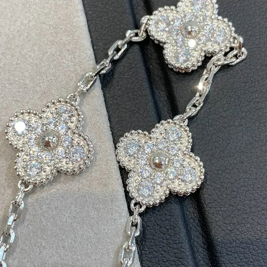CLOVER 5 MOTIF FULL DIAMOND BRACELET COLLECTION