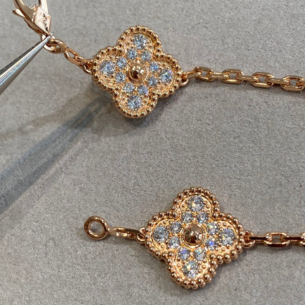 CLOVER 5 MOTIF FULL DIAMOND BRACELET COLLECTION