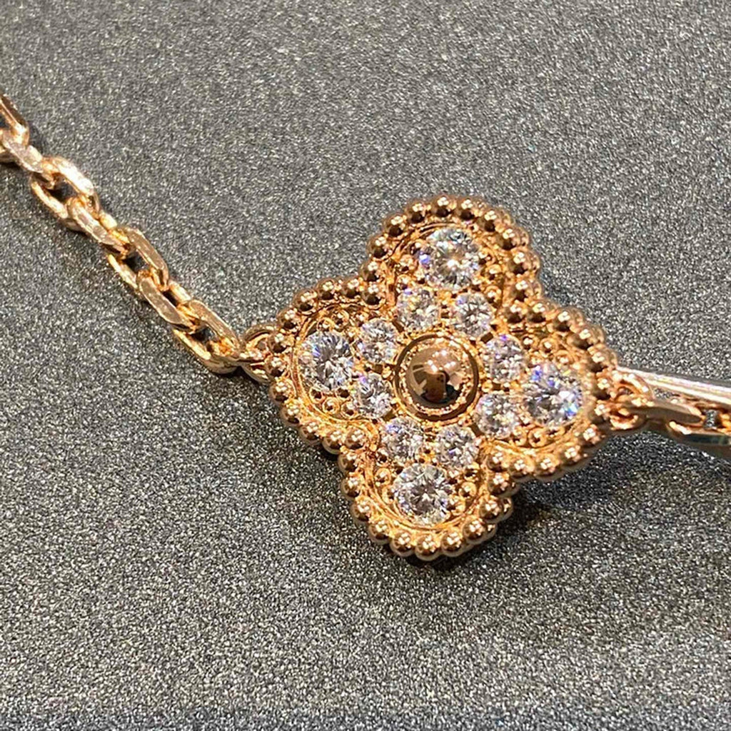 CLOVER 5 MOTIF FULL DIAMOND BRACELET COLLECTION