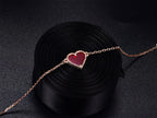 HEART CARNELIAN PINK GOLD BRACELET