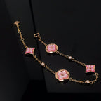 STAR AND SUN 4 MOTIF PINK MOP PINK GOLD BRACELET VIP