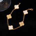 CLOVER WHITE PEARL MOP 5 MOTIF BRACELET COLLECTION