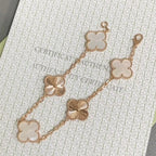 CLOVER WHITE PEARL MOP 5 MOTIF BRACELET COLLECTION