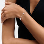 STAR AND SUN 4 MOTIF WHITE MOP PINK GOLD BRACELET VIP