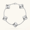 CLOVER Silver Bracelet - Delicate, Timeless Shine
