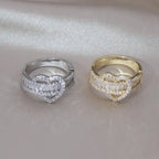 14k Lovers Loop Diamond Heart Ring