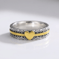 HANDMADE GOLD HEART BAND RING