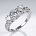 SILVER TRINITY RING