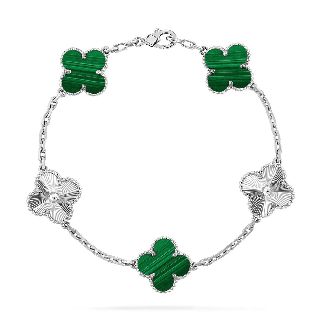 CLOVER 5 MOTIF MALACHITE BRACELET COLLECTION VIP