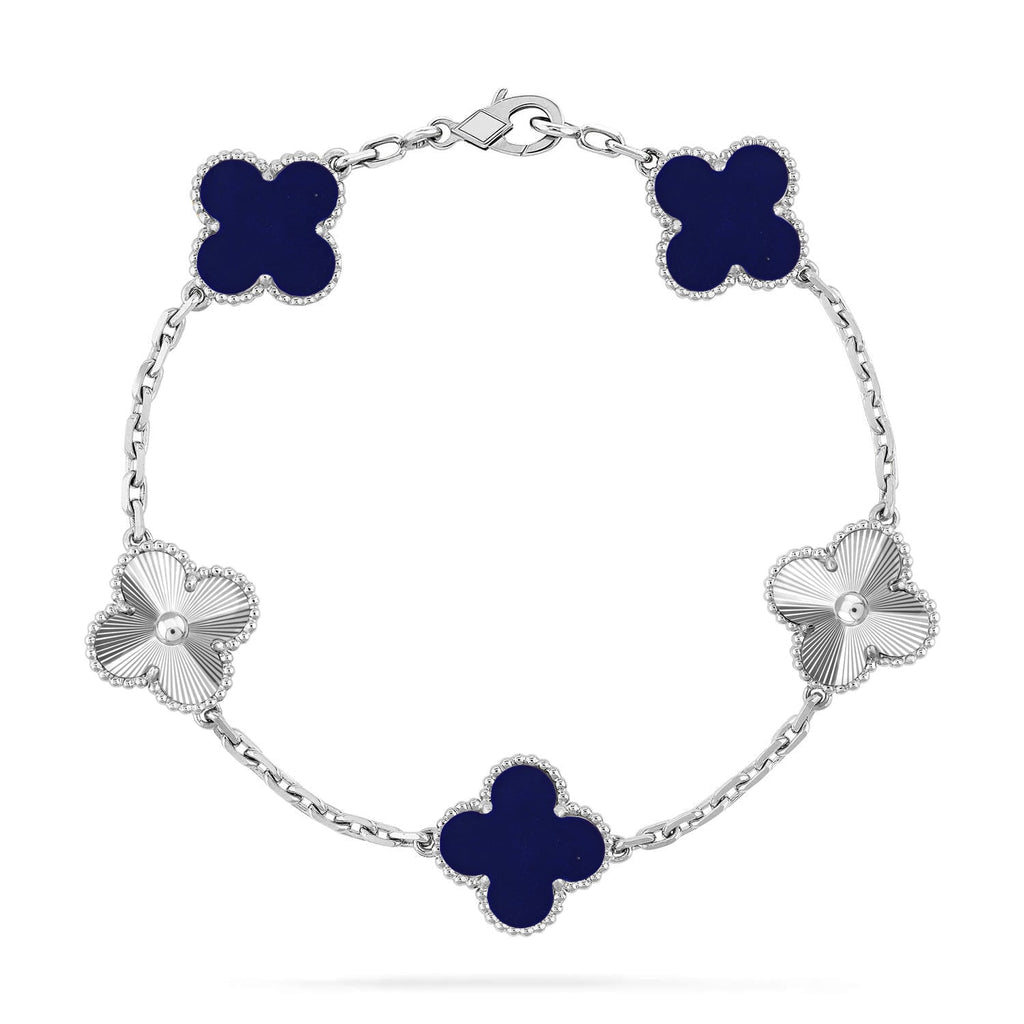 CLOVER 5 MOTIF LAPIS LAZULI BRACELET COLLECTION VIP