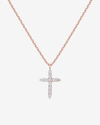 Cubic Zirconia Cross Pendant