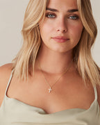 Cubic Zirconia Cross Pendant
