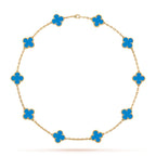 CLOVER | 10-Motif Blue Necklace