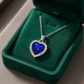 Sapphire Heart Pendant Necklace