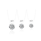 S925 1-3 Carat Moissanite Invisible Necklace