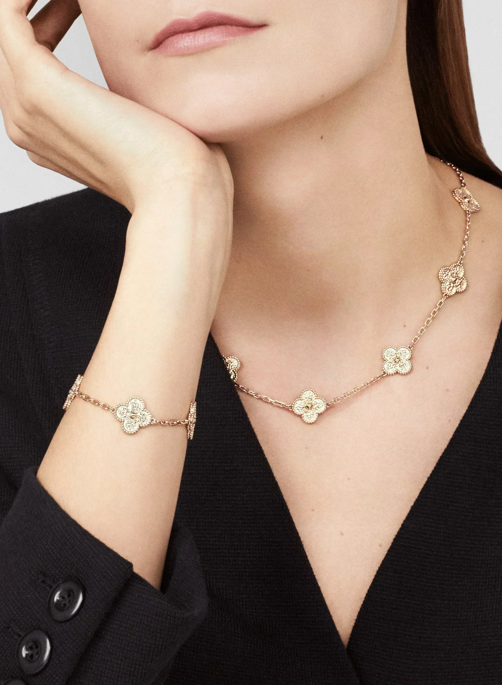 CLOVER | Pink Necklace with 10 Motifs