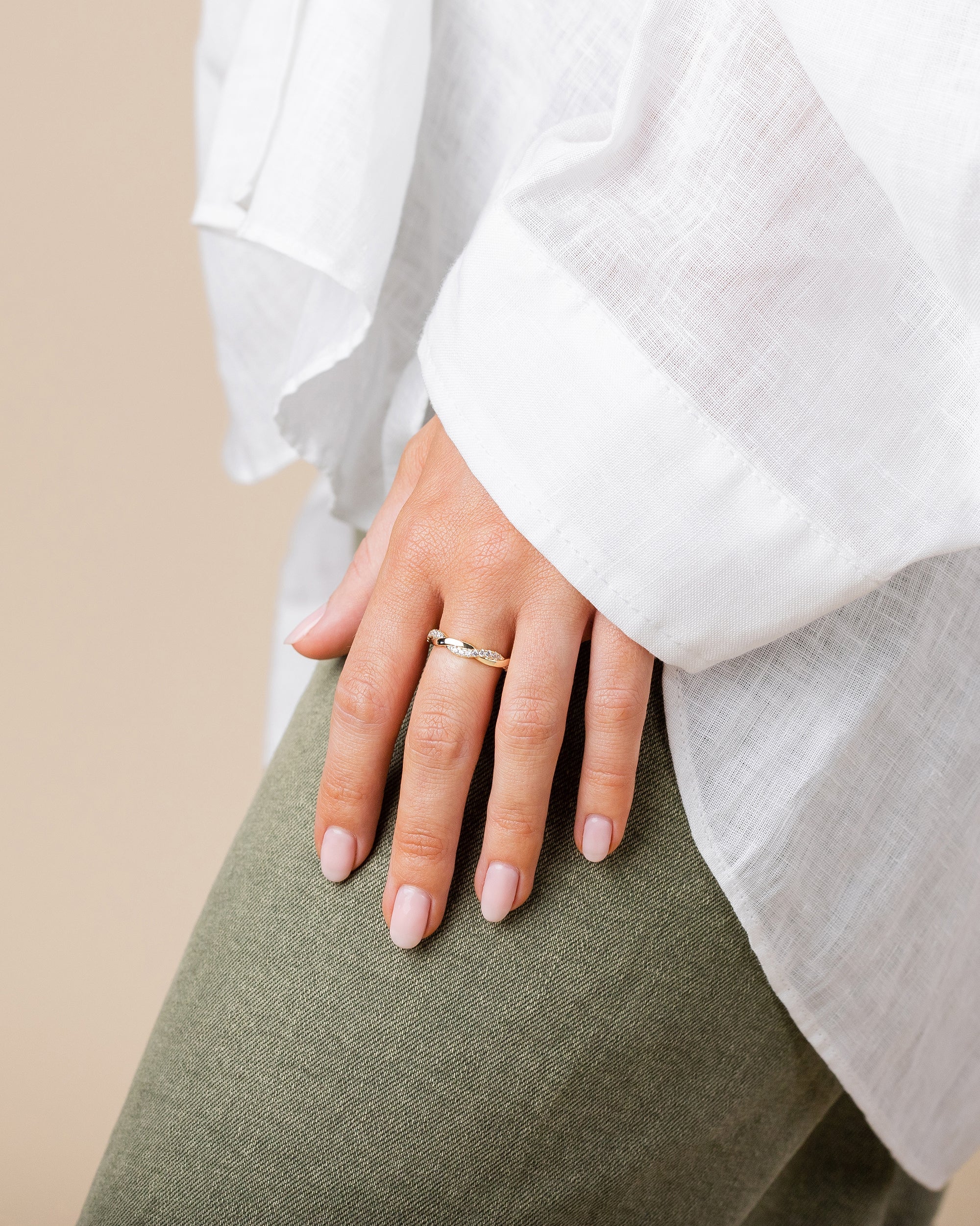 Braided Eternity Pinky Band
