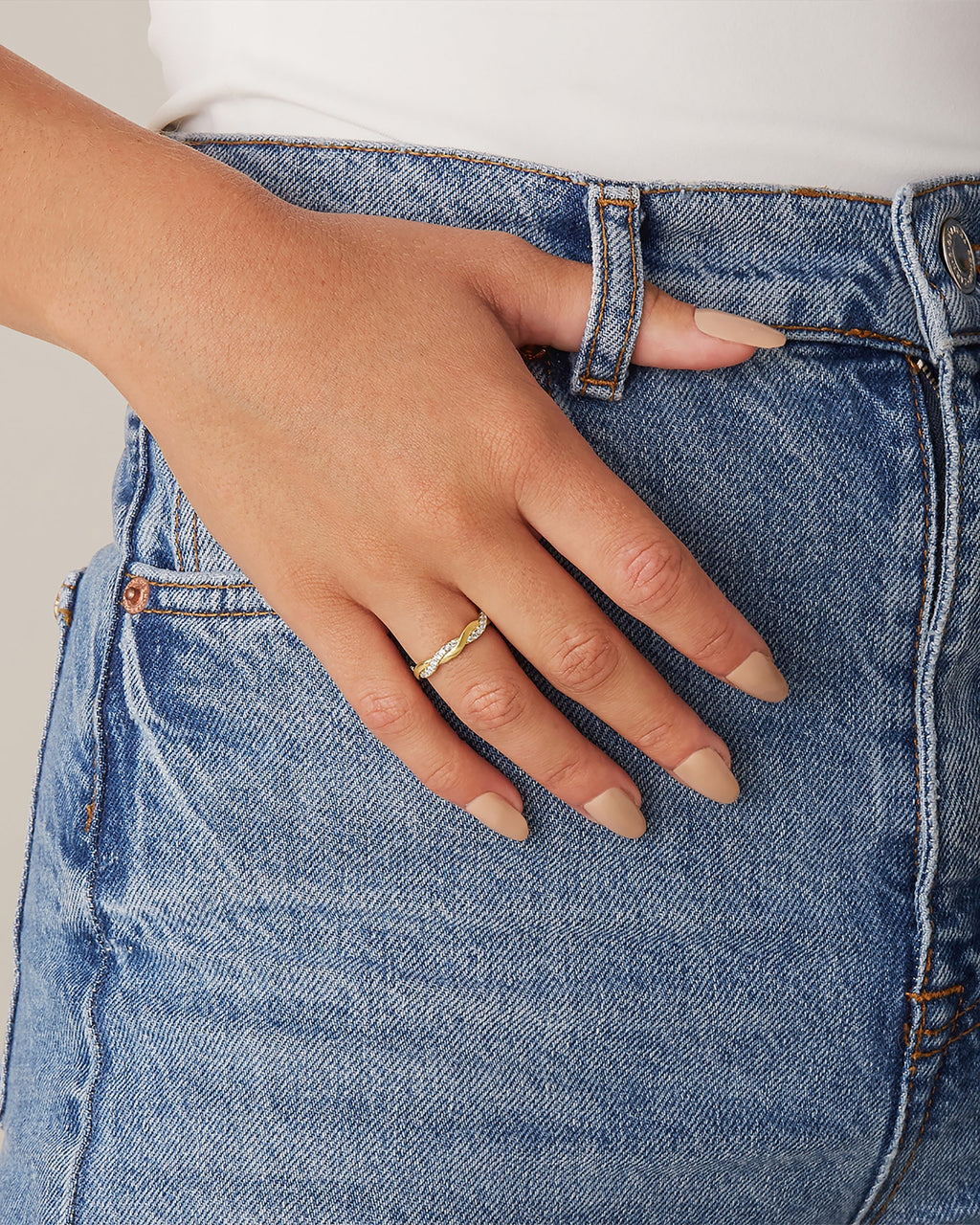 Braided Eternity Pinky Band