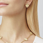 CLOVER Gold Earrings - Elegant Clover Design