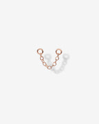 Double Piercing Earrings Link Chain