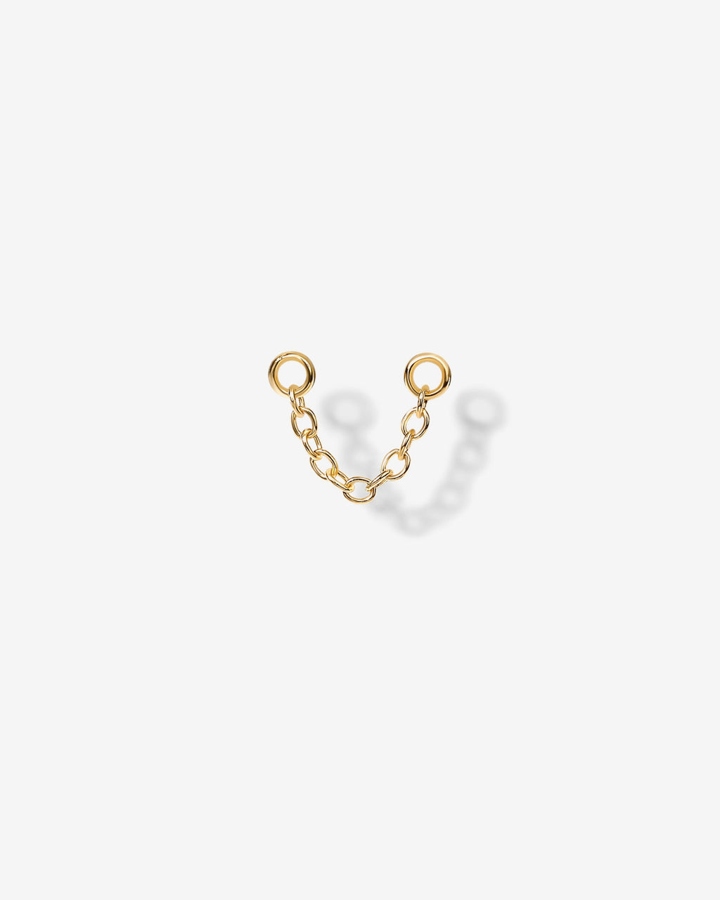 Double Piercing Earrings Link Chain