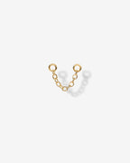 Double Piercing Earrings Link Chain