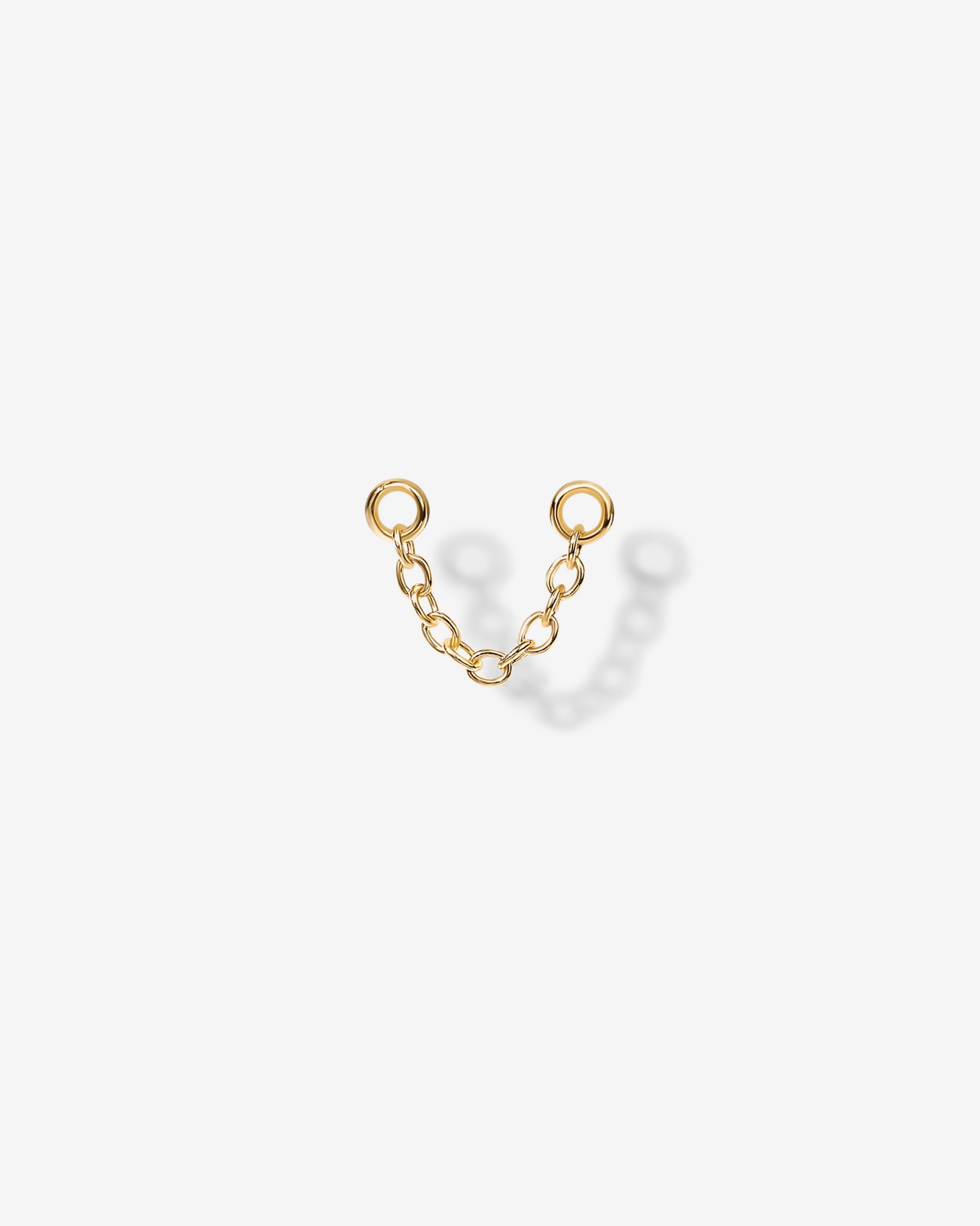 Double Piercing Earrings Link Chain