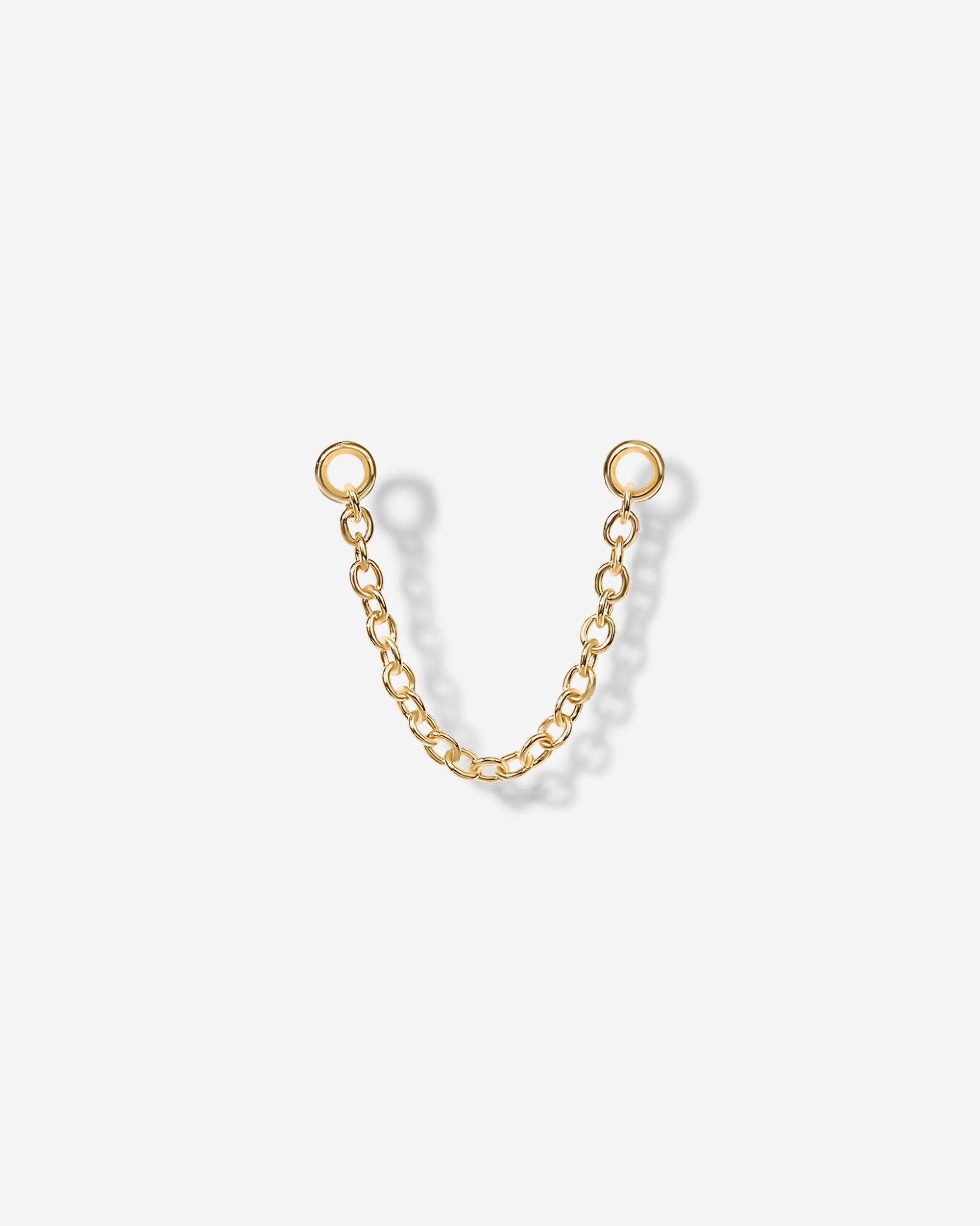 Double Piercing Earrings Link Chain