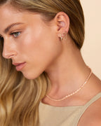 Double Piercing Earrings Link Chain