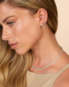 Double Piercing Earrings Link Chain