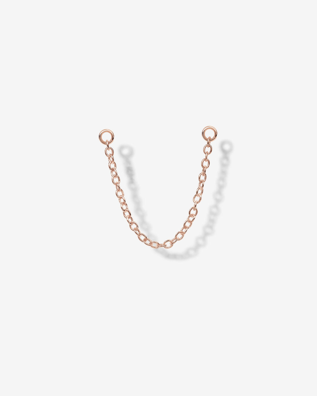 Double Piercing Earrings Link Chain