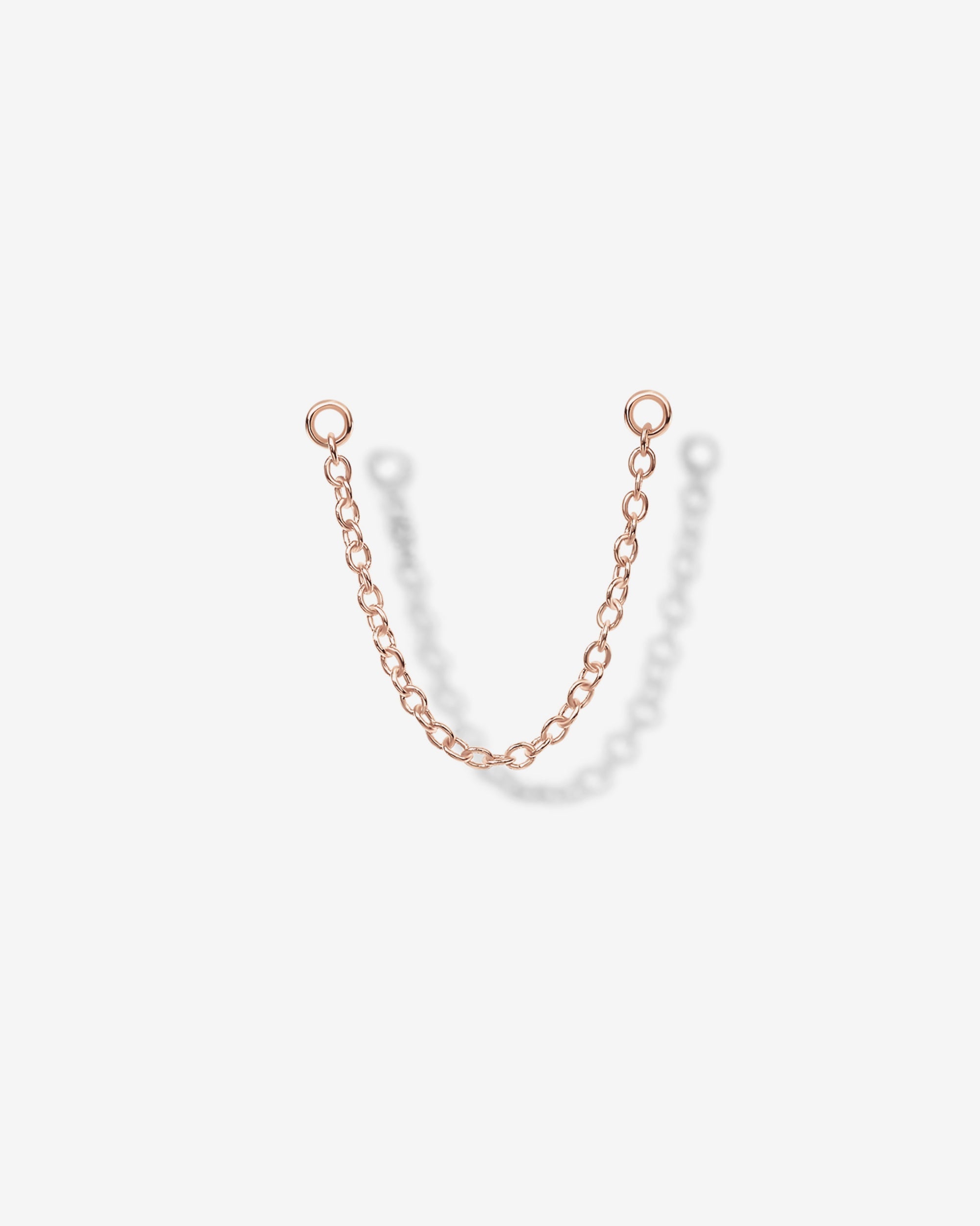 Double Piercing Earrings Link Chain