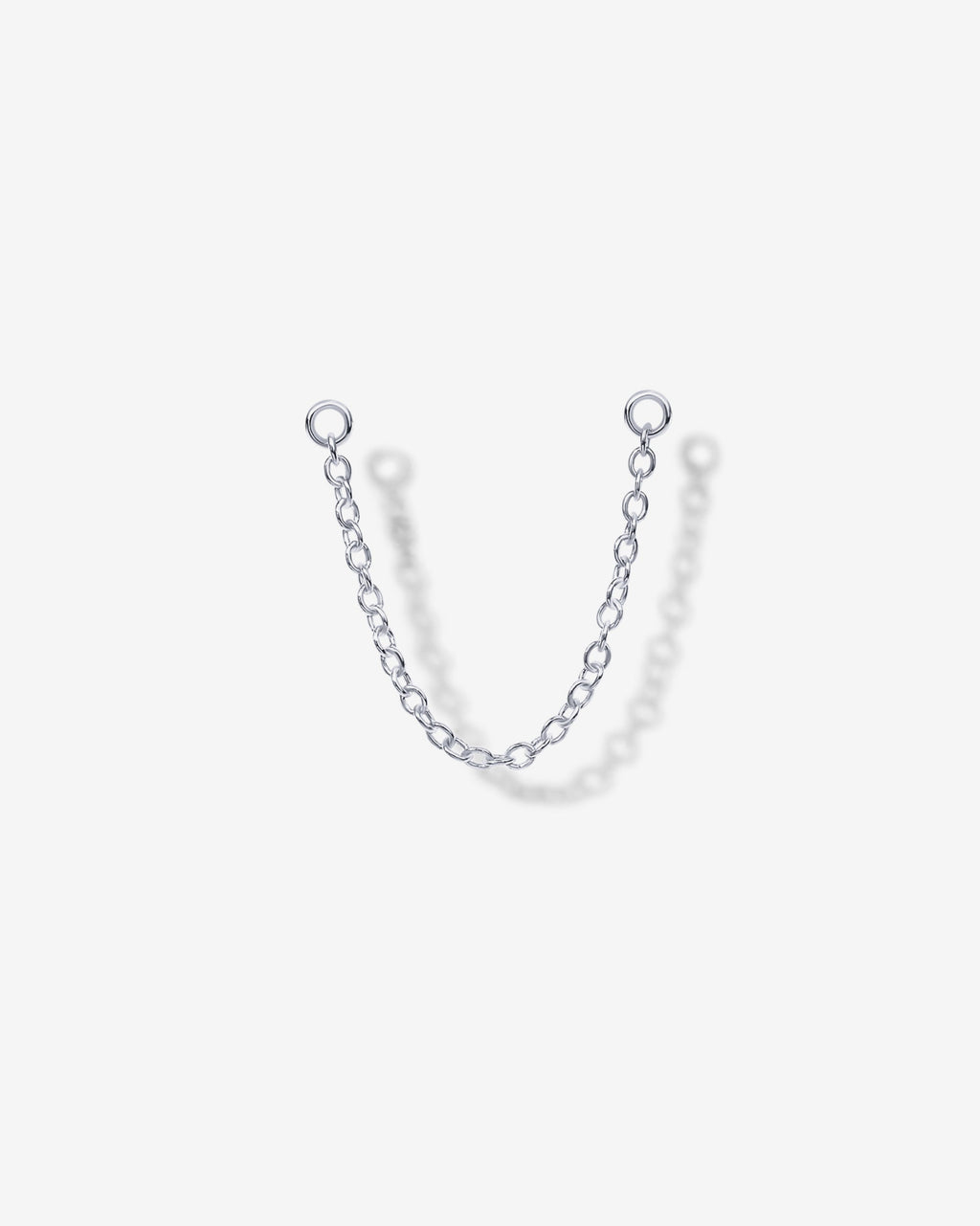 Double Piercing Earrings Link Chain