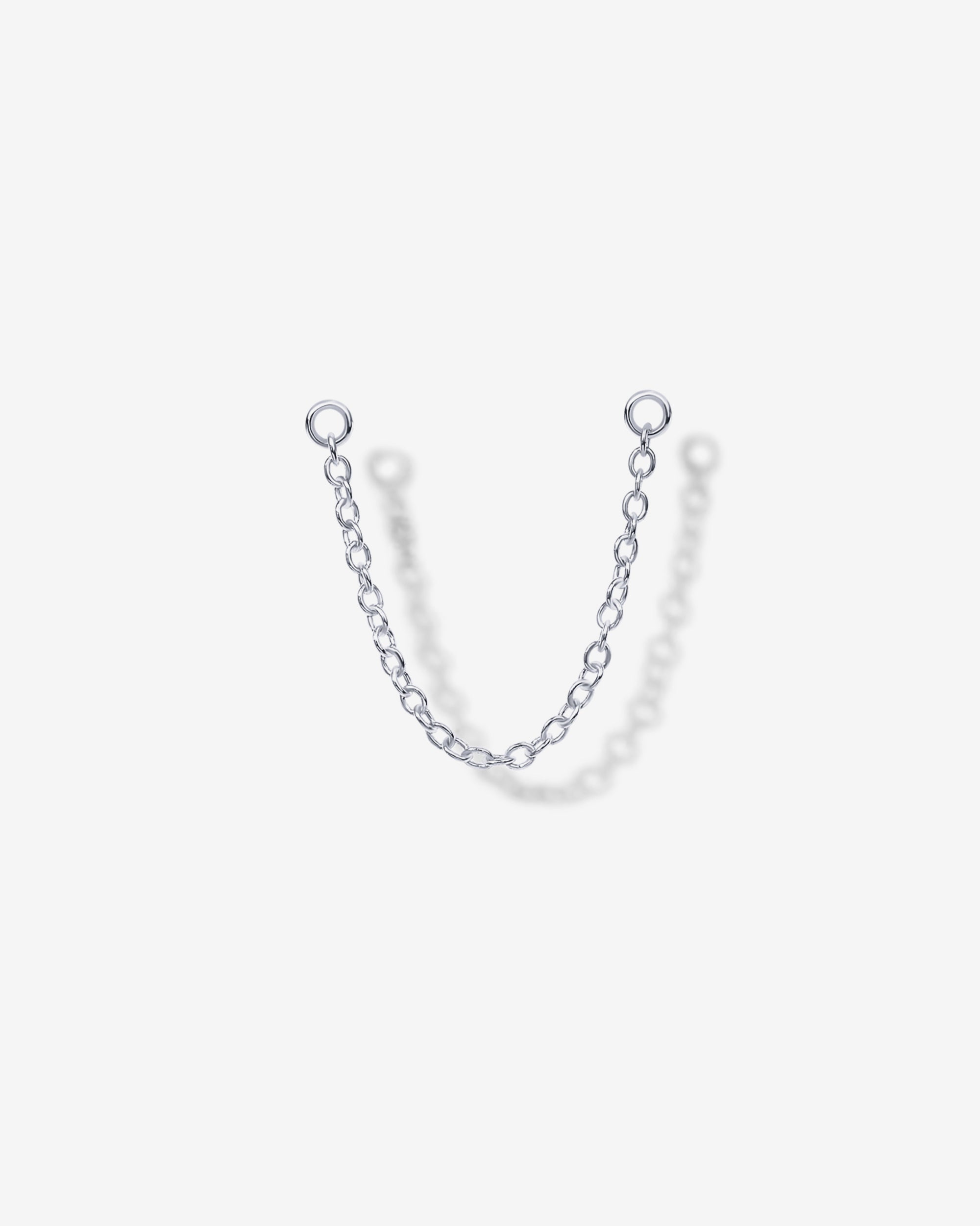 Double Piercing Earrings Link Chain